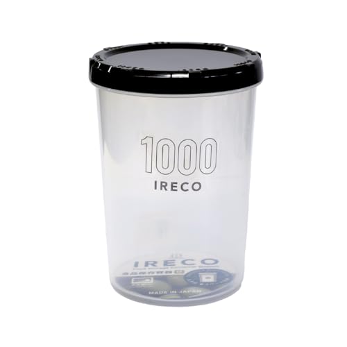 KOKUBO(コクボ) IRECO 食品保存容器 M 1000ml 日本製 食洗機対応 プラスチック 蓋付き フラット キャニスター おしゃれ キッチン 麦茶 パック 海苔 小麦粉 野菜 フード 小分け お茶 サラダ 洗いやす