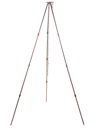 キャンピングムーン(CAMPING MOON) トライポッド L 4段折り 焚き火三脚 耐重量15KG 収納ケース付き MS-105-BRZ