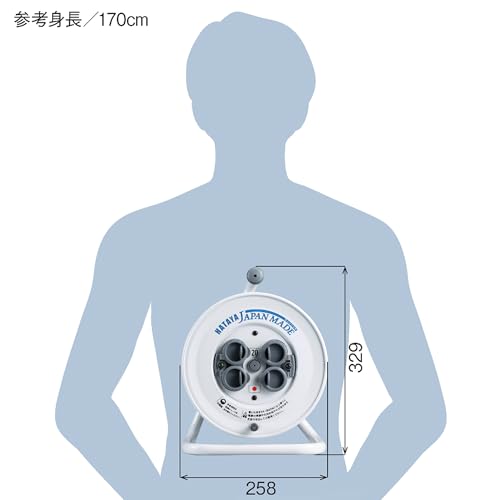 �ϥ��� (HATAYA) �����ɥ꡼�� ������ (�ɱ���) 100V�� ������20m ����1.25? ������ ɸ�෿ ���٥��󥵡���¢ (�����ϲ��ɻߵ�ǽ) ���󥻥��4�� ���󥻥���ɱ�����å��դ� ������ ������ ����