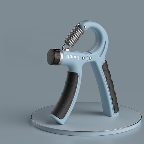 【FsGrg】1枚パック 握力増強器 5-60KG 男女兼用 ハンドグリップ 握力トレーニング 握力トレーニング 筋トレ 負荷調整式 握力強化訓練 ストレス解消 滑り止め（スカイブルー）