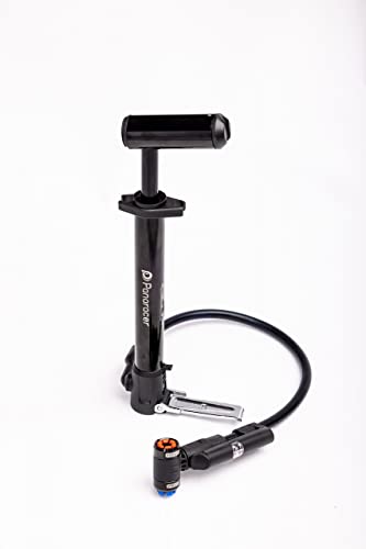 パナレーサー(Panaracer) 自転車 空気入れ ワンタッチ装着 携帯ポンプ 高圧 空気圧計付 米/仏対応 黒 BMP-24AEZ-B