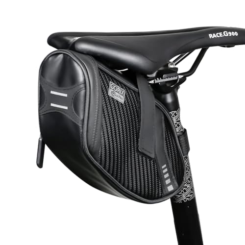 GORIX(ゴリックス) サドルバッグ 自転車 防水 小型 ロードバイク クロスバイク マウンテンバイク ドライバッグ サイクルバッグ リアバッグ (GX-SB40)