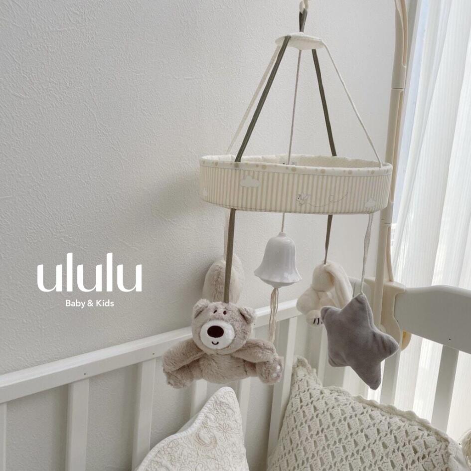 bed merry ベッドメリー ベビー服 女の子 男の子 ululu おしゃれ オルゴール オルゴールメリー ベビーメリー 赤ちゃん 乳児 寝かしつけ グッズ ベビー ベッド メリー 音 モビール ぬいぐるみ 回転 ベビーオモチャ ベビーギフト 出産祝い ギフト くすみカラー かわいい