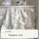NEW【送料無料】 《puripura》gaze set 2枚セット ガーゼ ナチュラル 子供服 ベビー服 女の子 男の子 ululu 出産祝い ハート リーフ...