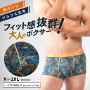 【 SALE クーポン利用で10%OFF 】 ボクサーパンツ メンズ 【 アウトレット セール 】 ボクサー 柄 グリーン 緑 植物 大きいサイズ ローライズ ...