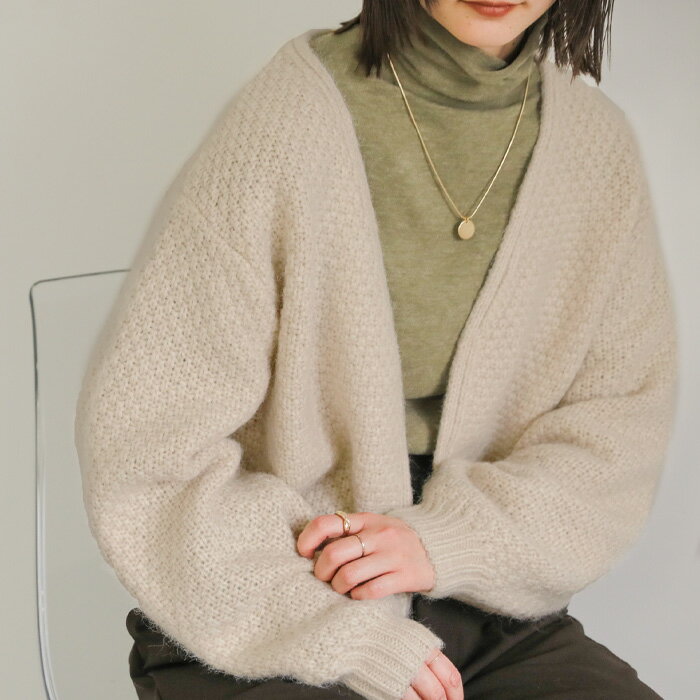 【10/15(日)限定1000円OFFクーポン配布中】【10月限定★P3倍★】ローゲージニットカーディガン / レディース 秋冬 秋 冬 Vネック カーディガン ニットカーディガン 薄手 オーバーサイズ vネックカーディガン きれいめ ショート丈 ニット セレクトモカ selectmocaのサムネイル