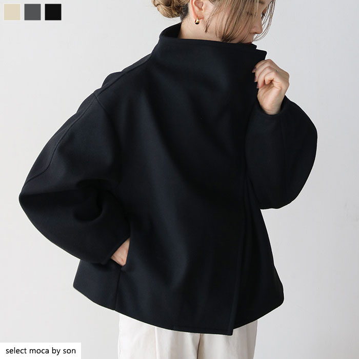 【予約/9月中旬〜下旬】ハイネックカーブスリーブアウター / レディース 秋冬 ハイネックコート カーブスリーブ ミドルコート アウター コート セレクトモカ selectmoca select moca by SON コラボアイテムのサムネイル