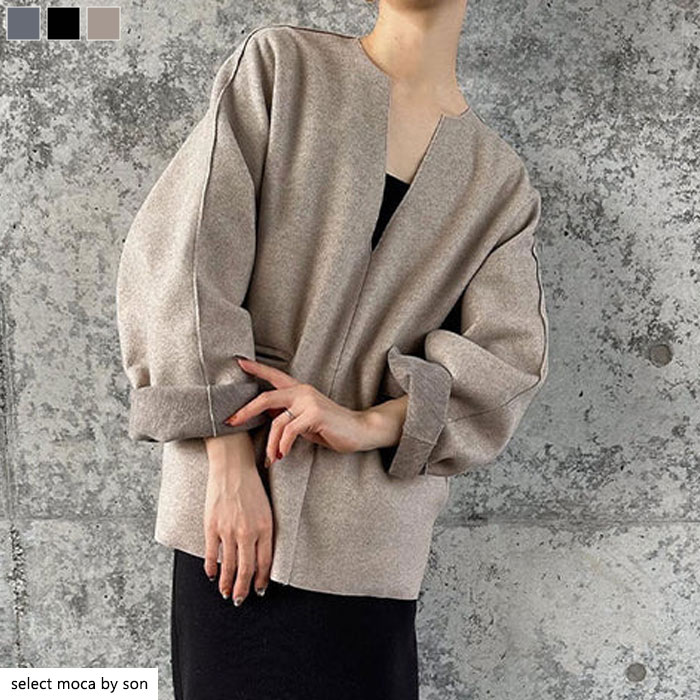 キーネックオーバープルオーバー / レディース 秋 冬 大人気 コラボ キーネック トップス プルオーバー オーバーサイズ カットソー トップス vネック セレクトモカ selectmoca ソン セレクトモカバイソン SONさん バイソン コラボ by SON