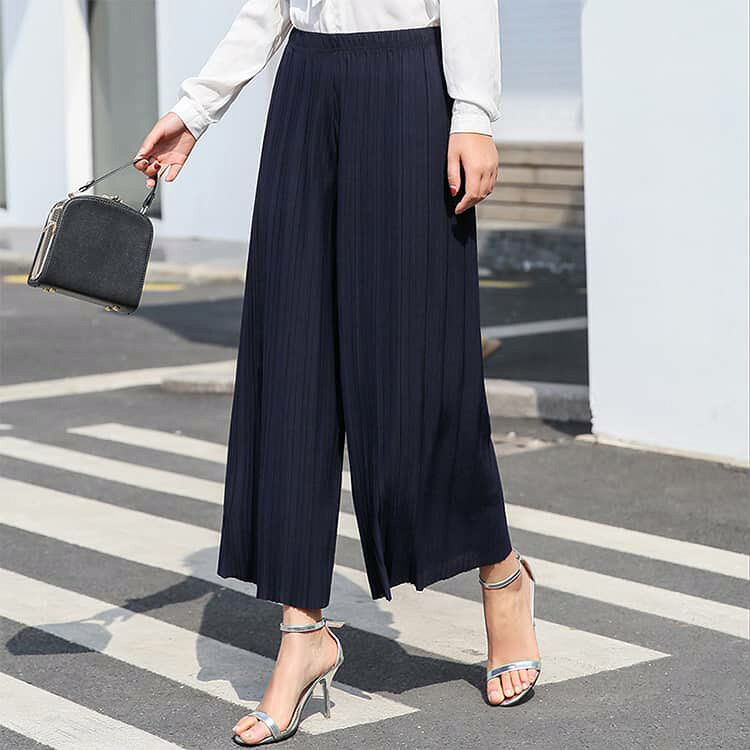 ワイドパンツ 夏服 さらてろパンツ 夏用 大きいサイズ きれいめ パンツ 接触冷感 ロング 涼しい 夏 ストレッチ 春夏 ゆったり 薄手 イージーパンツ ワイドパンツ 体型カバー レディース 高身長 低身長 ボトムス 通勤 カジュアル — vista 3
