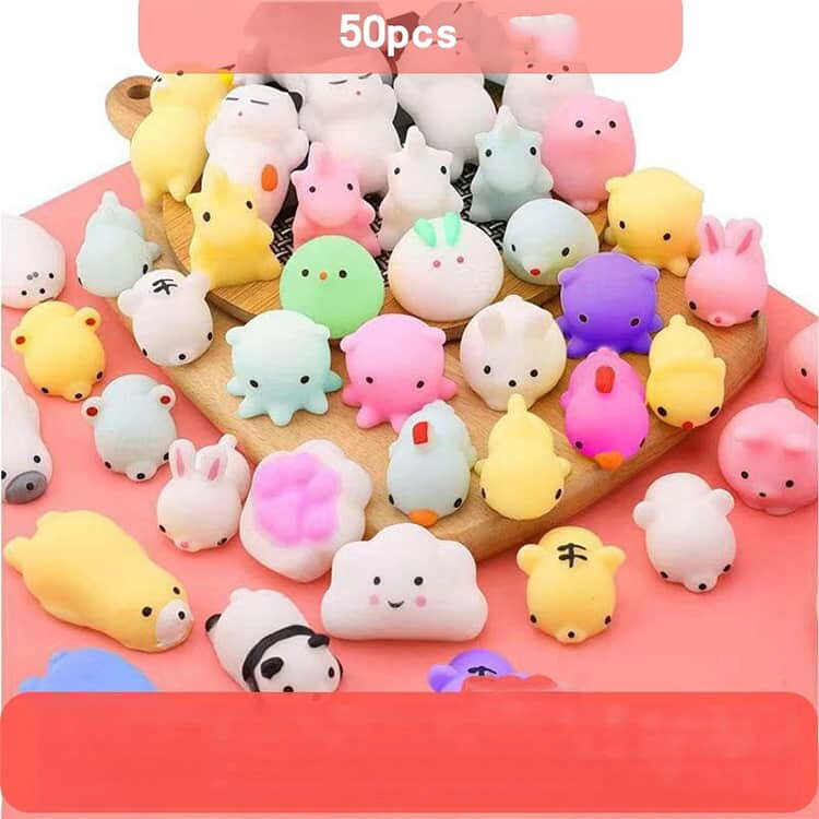 セレクトストア 安心堂の50点セット ぷにぷに ストレス解消 もちもち 握るおもちゃ どうぶつスクイーズ 感覚玩具 知育玩具 おもしろ玩具 子供 大人 プレゼント プチギフト｜アングル2