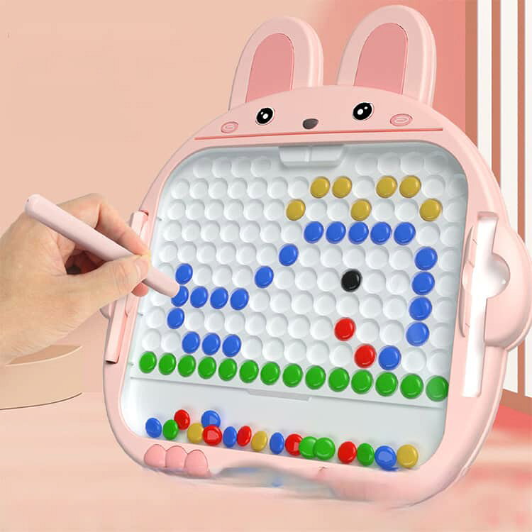 磁石 10枚趣味図案帳 磁気ビーズ お絵かきボード おえかきボード 落書きおもちゃ ...