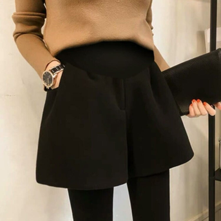 マタニティ ショートパンツ 秋 冬 秋冬 冬用 厚手 レディース 妊婦 短パン ワイド...
