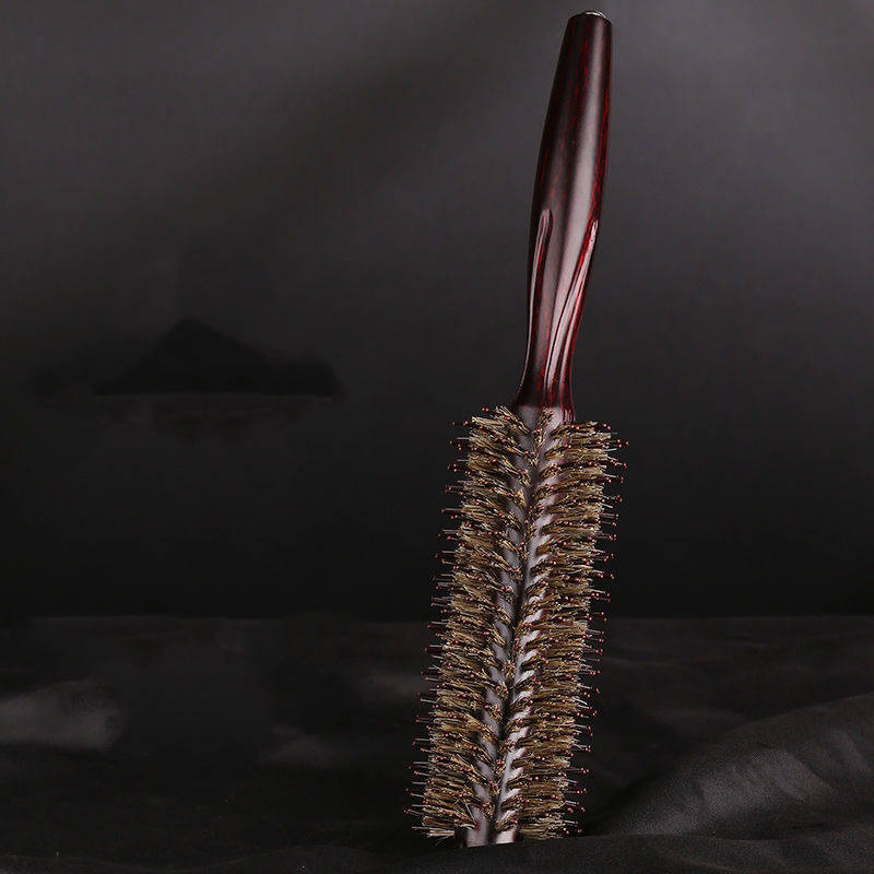 ロールブラシ 豚毛 ブローブラシ 美容師 美髪ケア くせ毛 くし 耐熱仕様 髪の毛 巻き髪 前髪 豚毛ブラ..