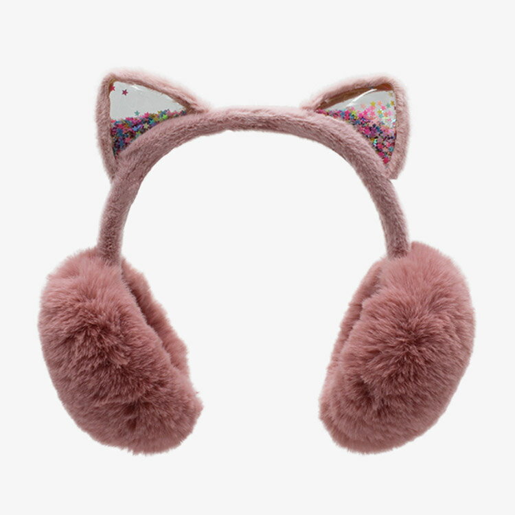 猫耳付き キッズ 折りたたみ みみあて もこもこ ファー 子供 【送料無料】耳当て ネコ 女の子 ふわふわ あたっか ボア素材 イヤーマフ 防寒 【送料無料】耳当て 耳カバー ジュニア 耳付き コンパクト かわいい 通学 通園