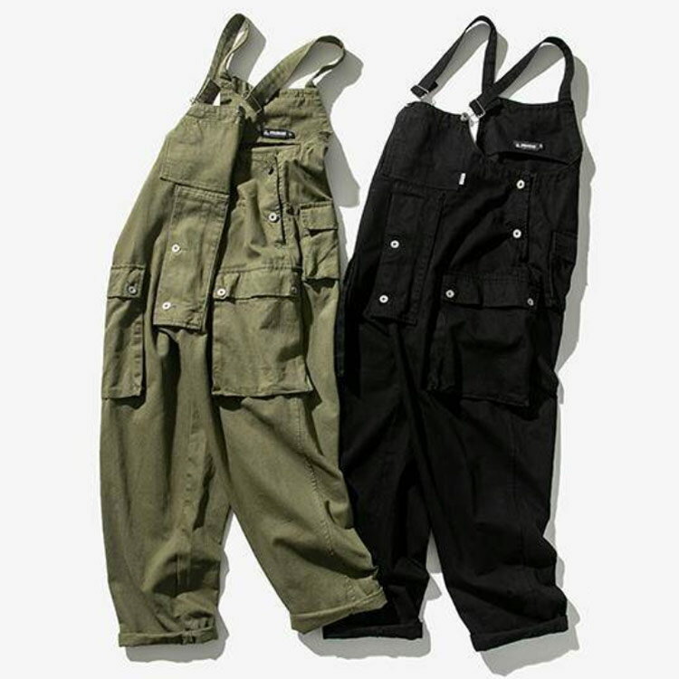 ミリタリー S-4L レディース 夏 サルエルパンツ 冬 カーキ 【送料無料】メンズ サロペット 薄手 オールインワン ゆったり カーゴパンツ ネイビー ポケット多い 秋 アメカジ 春 ミリタリー 2L