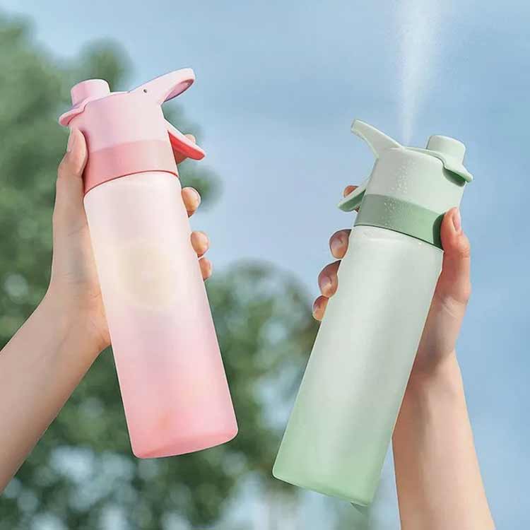 ウォーターボトル スプレー ミスト機能付ドリンクボトル 熱中対策 650ml ドリンク...