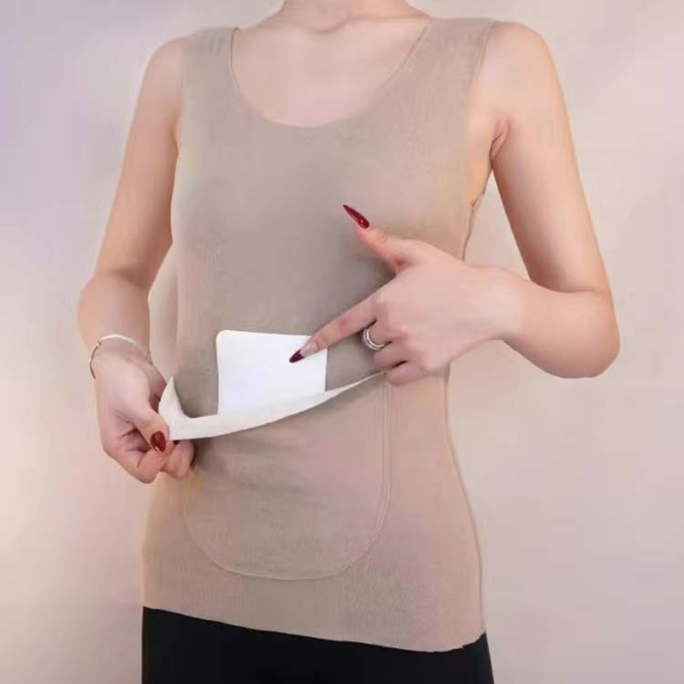 カイロポケット タンクトップ 温活 両面起毛 レディース タンクトップ インナー 冷え取り ポケット付き 裏起毛 冬 お腹 腰 対策 健康 あったか 暖かい