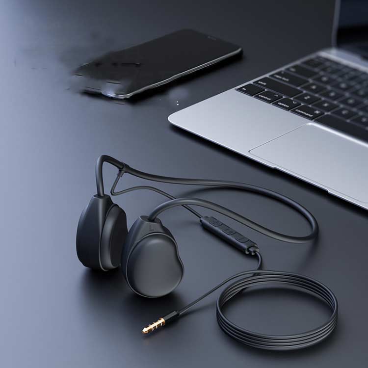 オープンイヤー 耳をふさがずに 耳に痛くならない ヘッドセット マイク付き ながら聴きイヤホン ハンズフリー通話 ヘッドホン - angle 2