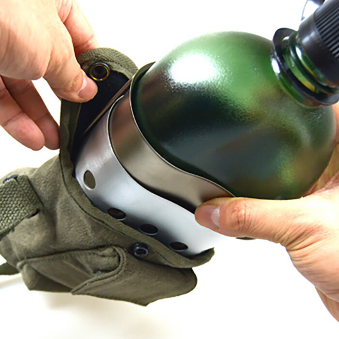 Bush Craft inc. キャンティーンカップ カバー（ショルダーストラップ) KHAKI(ベージュカーキ系) 水筒カバー 0613902614062 キャンプ アウトドア 防災用 湯たんぽ ソロキャンプ(おうちキャンプ) セレクト雑貨ムー