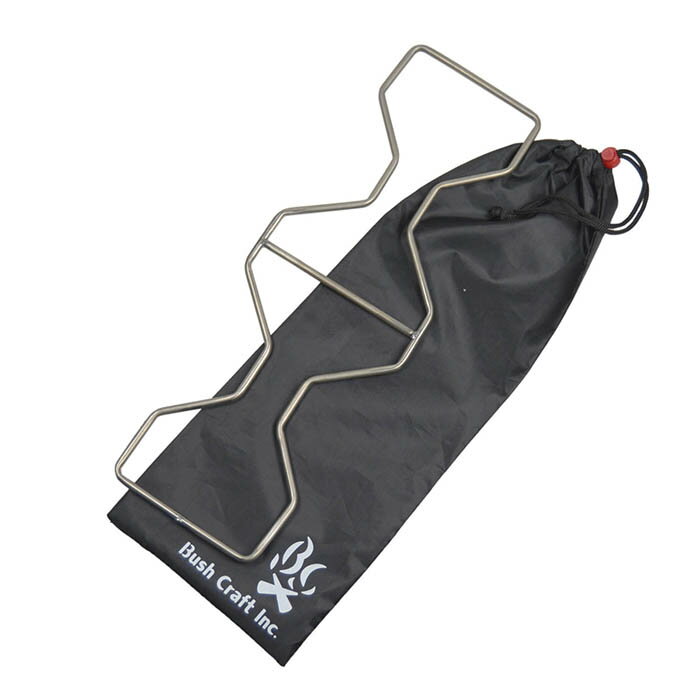 (日曜限定ポイント最大10倍)Bush Craft inc. ブッシュクラフト たき火ゴトク Pro (純チタン中空パイプ) 焚き火 料理 直火ゴトク 五徳 ア...