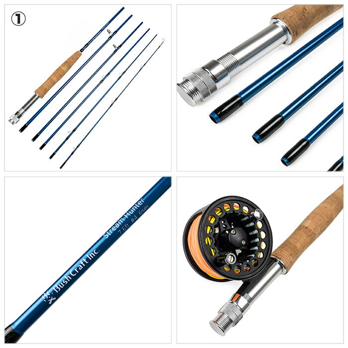 (ポイント5倍)Bush Craft inc. フライフィッシング・スターティングセット764-6 (4573350728833)ブッシュクラフト 父の日 プレゼント フライフィッシング パックロッド 渓流釣り 管釣り 初心者 中級者向け セレクト雑貨ムー