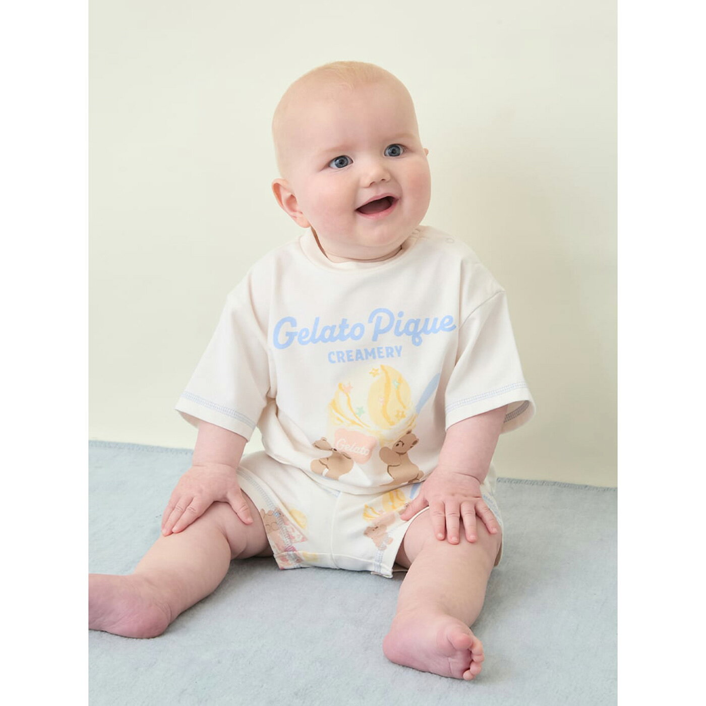 ジェラートピケ ベビー gelato pique BABY アイスクリームベアワンポイントTシャツ pbct262431 出産祝い ベビー服 赤ちゃん パジャマ カットソー 部屋着 接触冷感 ジェラピケ 2026夏 ギフト 贈り物 プレゼント セレクト雑貨ムー【P10】 3