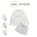 gelato pique ジェラートピケ ジュニア JUNIOR ロゴジャガードプルオーバー ショートパンツセット pjnt241460 ジェラピケ 子供服 キッズ 130サイズ 140サイズ ルームウェア 部屋着 上下セット セットアップ パジャマ ギフト