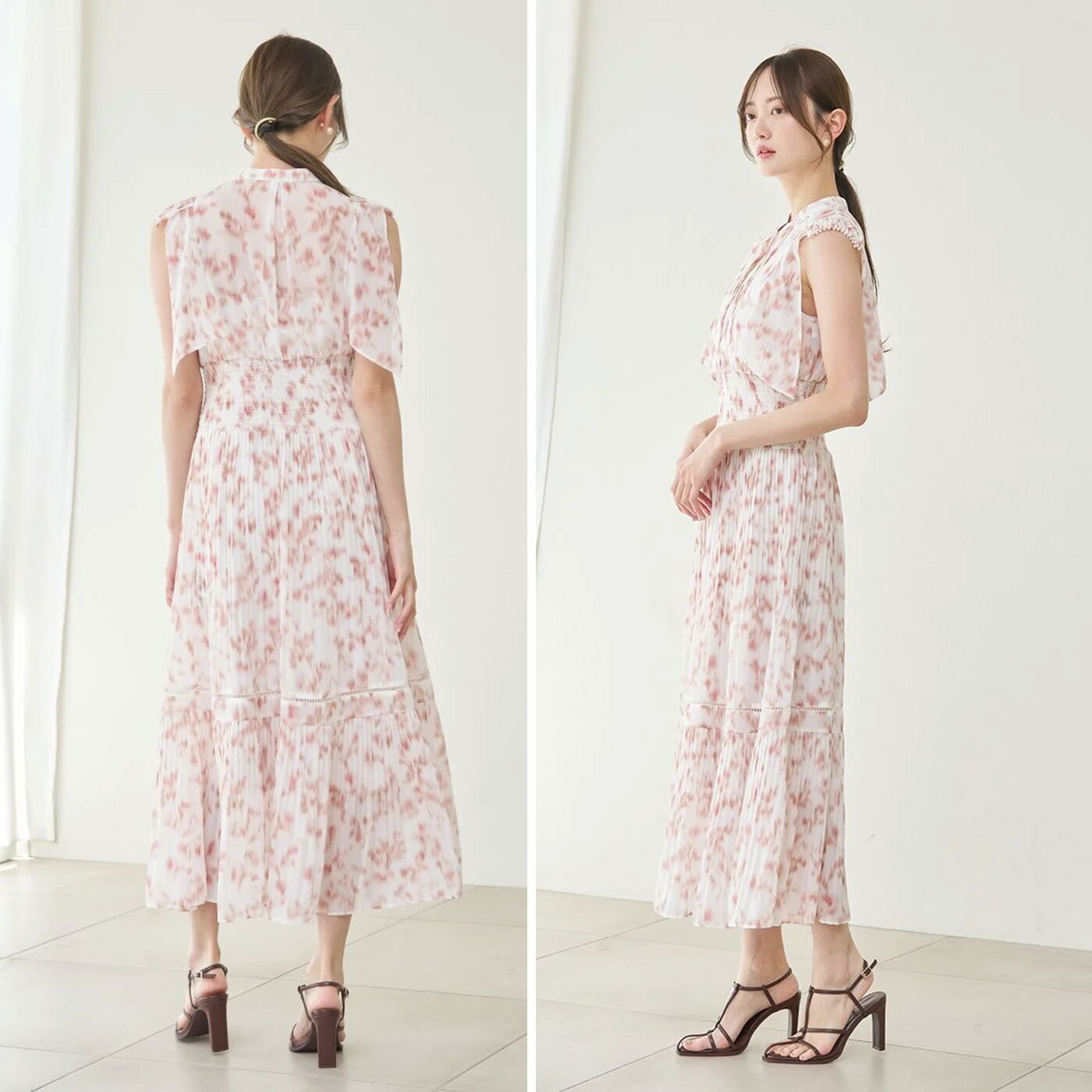 スナイデル SNIDEL Sustainableヘアラインフラワープリントワンピース swfo254011 レディース ドレス ロングワンピース エレガント 花柄 ノースリーブ 2025秋 セレクト雑貨ムー【P10】