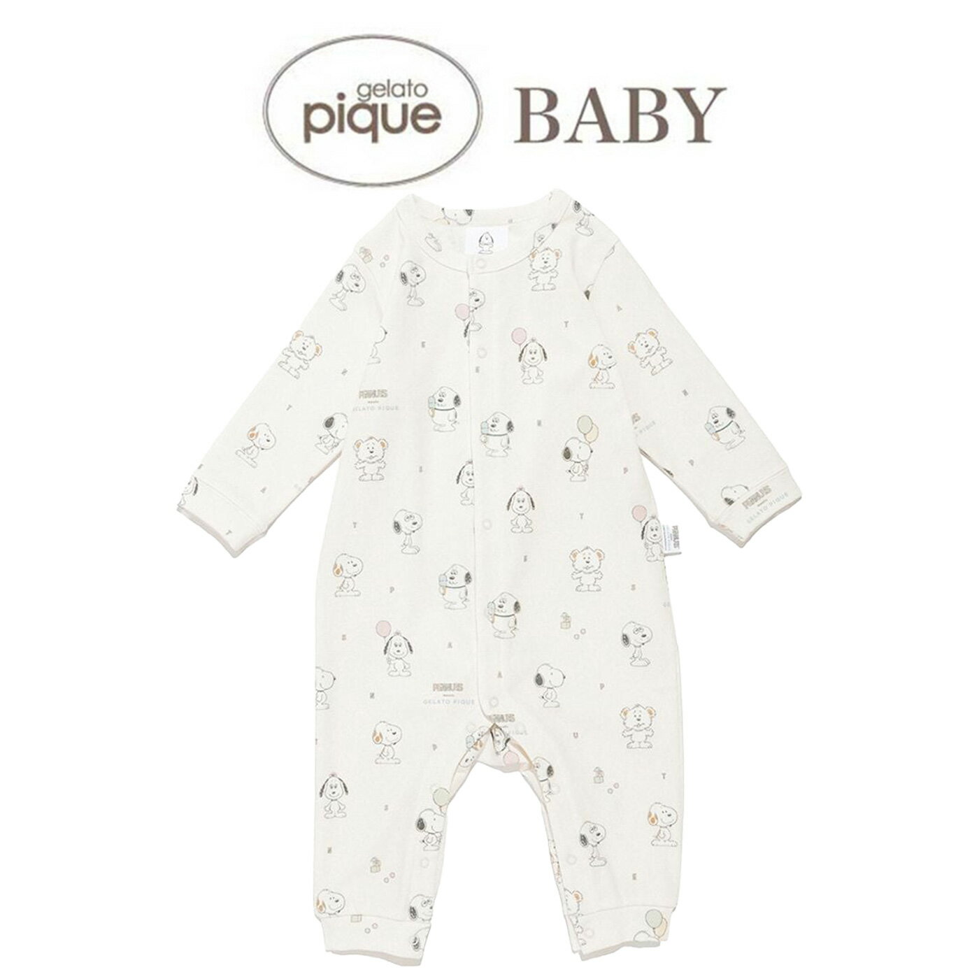 ジェラートピケ ベビー gelato pique PEANUTS PUPPIES BABY 総柄ロンパース pbco259196 スヌーピー ジェラピケ 出産祝...