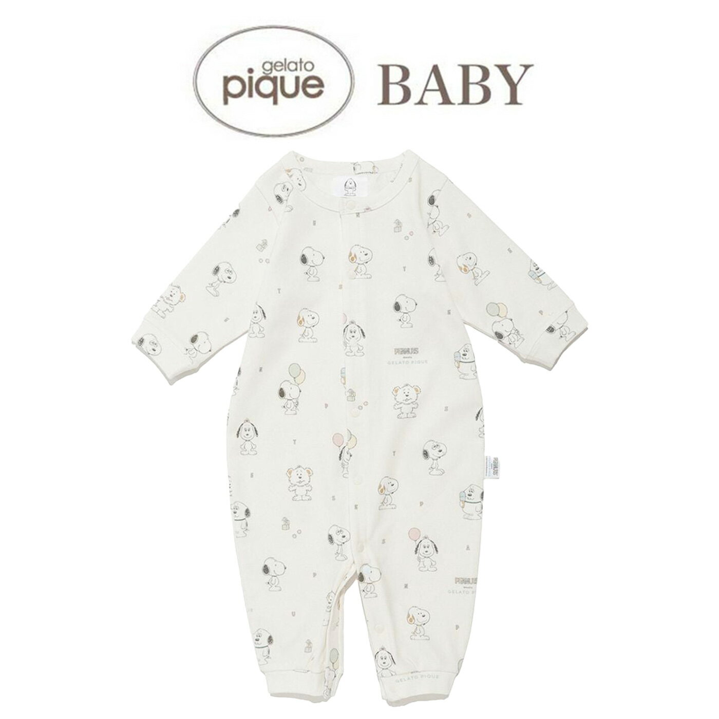ジェラートピケ ベビー gelato pique PEANUTS PUPPIES BABY 新生児 総柄2WAYオール pbco259197 スヌー..