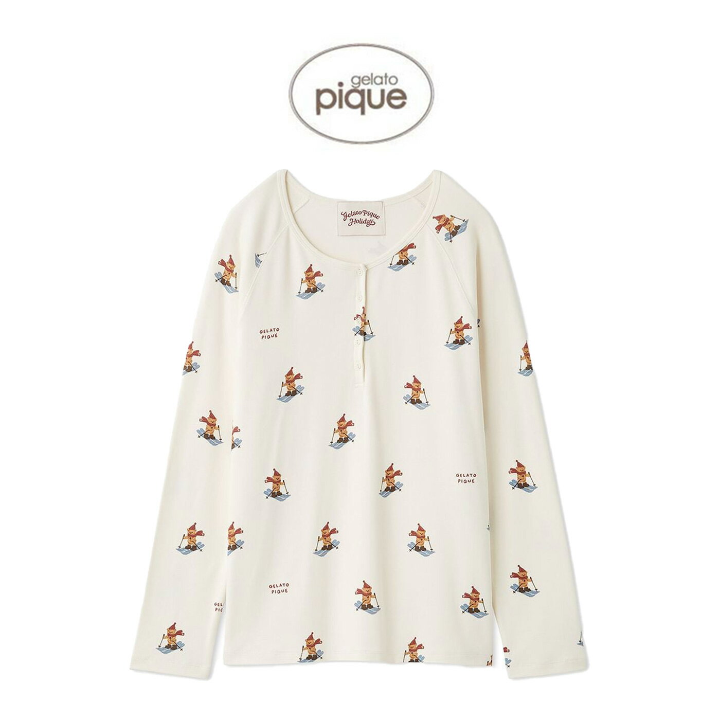 ジェラートピケ gelato pique HOLIDAY スキーベア柄ロンT pwct255250 ジェラピケ ルームウェア パジャ..