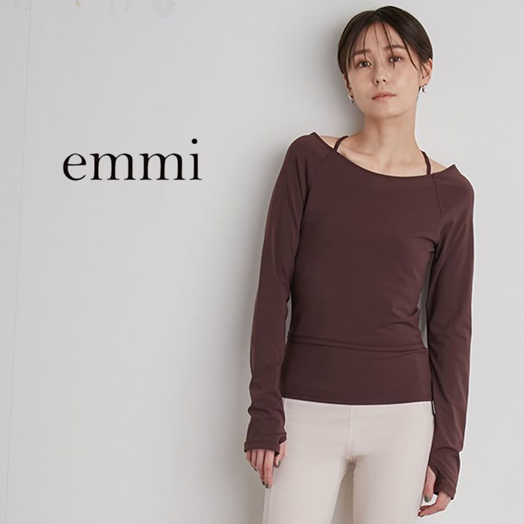 emmi yoga エミ ヨガ サステナレッチプルオーバー 14wct231206 レディース 2023SS 吸水速乾 接触冷感 UVカット トップス ヨガウェア フィットネス ジムウェアコーデ セレクト雑貨ムー