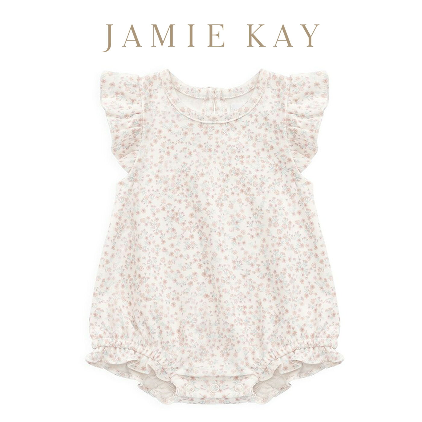 ジェイミーケイ JAMIE KAY ベビー ロンパース Posy Milk／オーガニックコットン jbco264076 赤ちゃん ベビー服 小花柄 BABY 出産祝い 2026秋 贈り物 プレゼント セレクト雑貨ムー【P10】