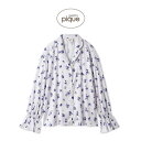 ジェラートピケ gelato pique 母の日 花柄サテンギャザーシャツ pwft252241 ジェラピケ ルームウェア パジャマ 部屋着 レディース 202...