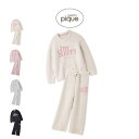 (1日限定ポイント最大10倍)ジェラートピケ gelato pique パウダースリーピーロゴジャガードプルオーバー&ロングパンツセット pwnt255040 ...