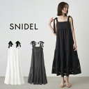 (予約) SNIDEL スナイデル ショルダーリボンワンピース swfo242064 (6月上旬以降入荷) レディース ドレス ロング丈 刺繍 ティアードワンピース 華やか サマーワンピ 女子会 デート 夏コーデ 2024summer 2024夏 セレクト雑貨ムー【S10】