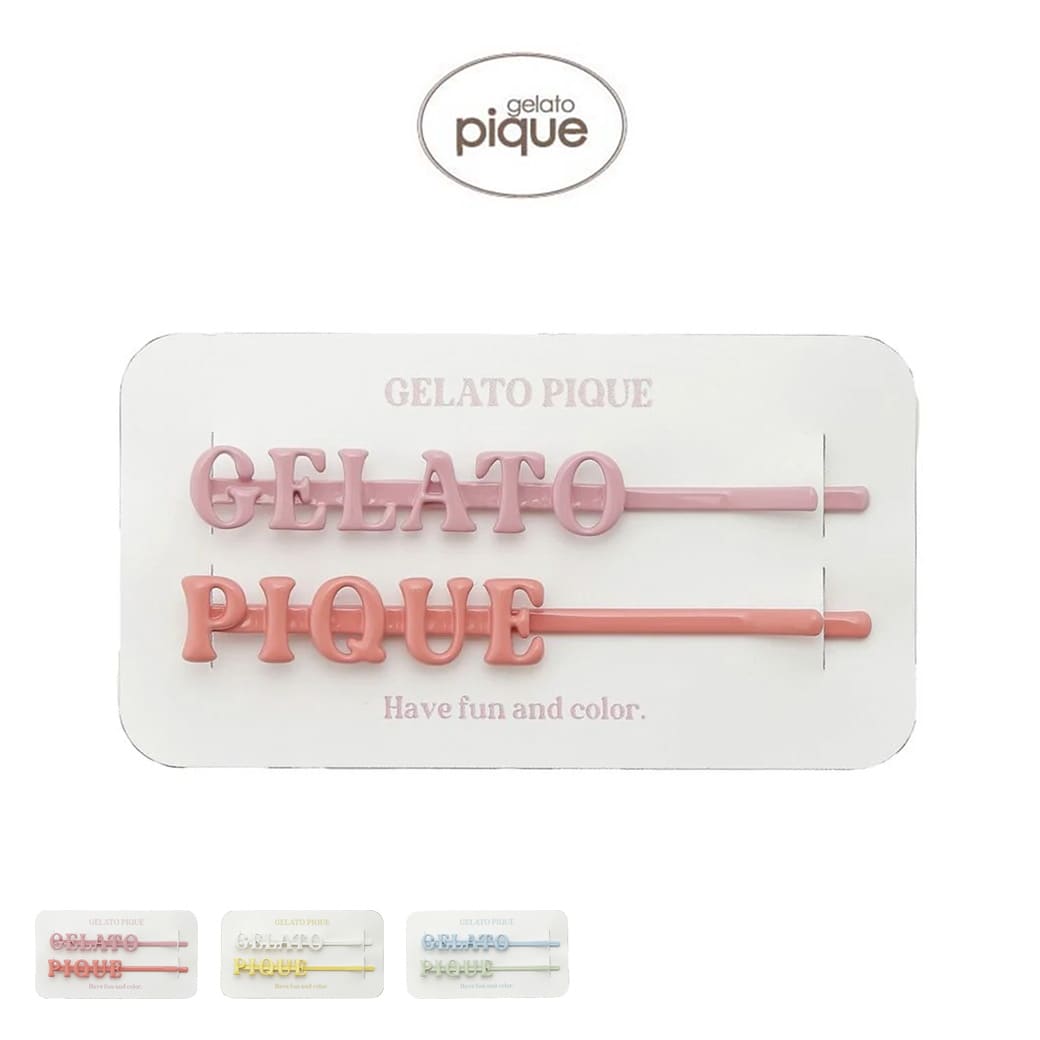 SALE50%OFF gelato pique ジェラートピケ カラフルヘアピン pwga242559 ジェラピケ ヘアアクセサリー レディース アルファベット カラフル ロゴ セット 誕生日 プレゼント ギフト セレクト雑貨ムーのサムネイル