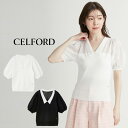 セルフォード CELFORD 襟付きシアーニットプルオーバー cwnt254038 レディース 透け感 トップス ボリューム袖 デイリー 2025秋 セレクト雑貨ムー【P10】