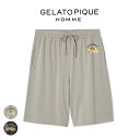 ジェラートピケ オム GELATO PIQUE HOMME 接触冷感 レーヨンスリーピングドッグワンポイントハーフパンツ pmcp252941 メンズ ルームウェア 部屋着 パジャマ 父の日 ギフト プレゼントにおすすめ セレクト雑貨ムー【P10】