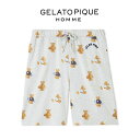 ジェラートピケ オム GELATO PIQUE HOMME スポーティベア総柄ハーフパンツ pmcp254985 メンズ ルームウェア 部屋着 パジャマ 202...