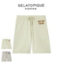 ジェラートピケ オム GELATO PIQUE HOMME ロゴジャガードハーフパンツ pmnp254950 メンズ ルームウェア 部屋着 パジャマ 2025秋...