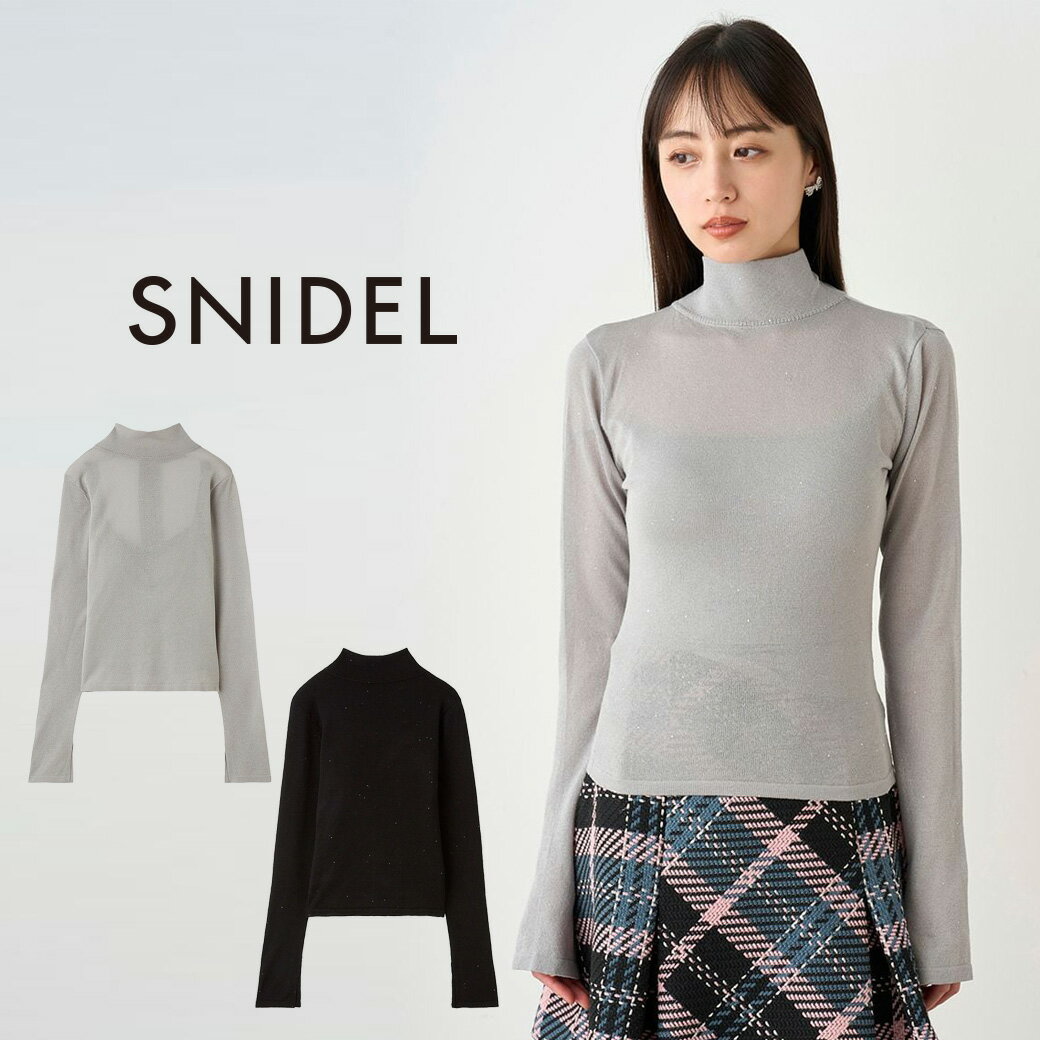 SNIDEL スナイデル バックオープンニットプルオーバー swnt244170 レディース トップス ニット シアー キャミソール付 フェミニン 女子会 デート 2024秋 セレクト雑貨ムー【P10】のサムネイル