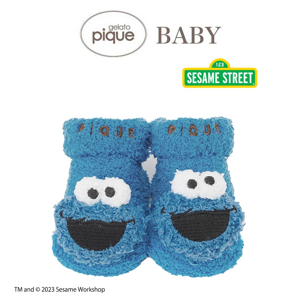 楽天セレクト雑貨ムーgelato pique ジェラートピケ （BABY） SESAME STREET クッキーモンスターソックス pbgs235408 ベビー ジェラピケ 靴下 ルームウェア パジャマ 赤ちゃん セサミストリート コラボ 誕生日 出産祝い ギフトプレゼント セレクト雑貨ムー