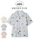 ジェラートピケ gelato pique UNISEX SUMMER DOG総柄シャツ puft252292 ジェラピケ ルームウェア ユニセックス メンズ レ...