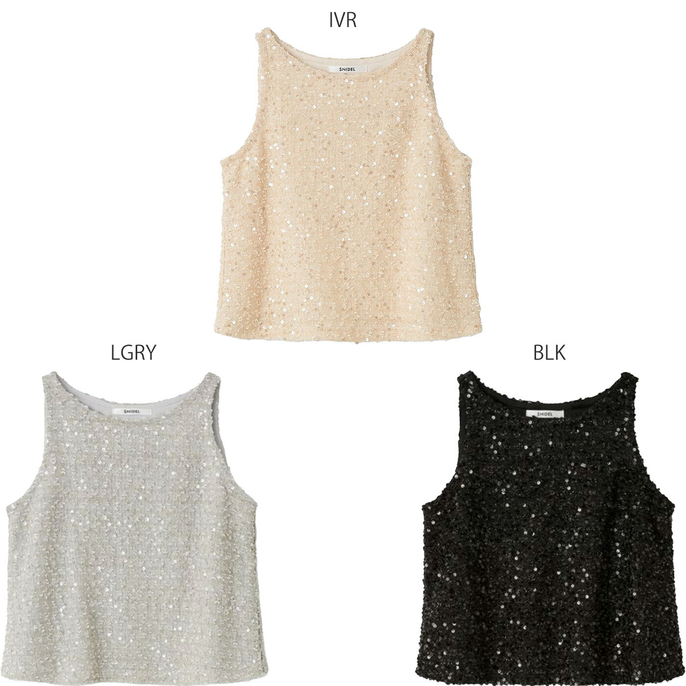 スナイデル SNIDEL ラメタンクトップス swct254130 レディース トップス アメスリ型 ノースリーブ スパンコール 2025秋 セレクト雑貨ムー【P10】