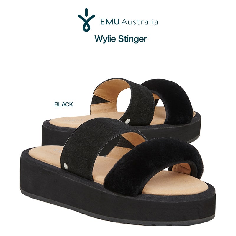 SALE40%OFF EMU (エミュー) Australia Wylie Stinger ワイリー・スティンガー厚底サンダル w12181 外履き 23cm/24cm/25cmサンダル セレクトショップムー