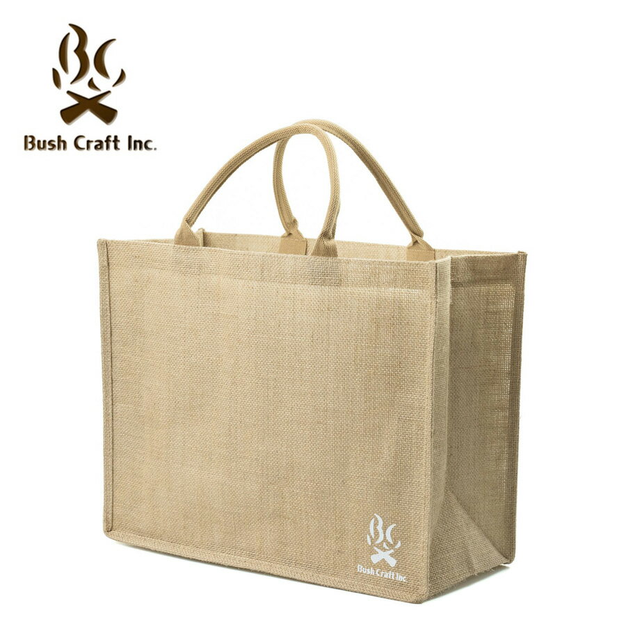 (日曜日ポイント10倍DAY)Bush Craft inc. 麻トートバッグ(BC) 4571574750517 PUコーティング 撥水効果 アウトドアバッグ お買い物バッグ 約280g A3サイズ収納可能 セレクト雑貨ムー