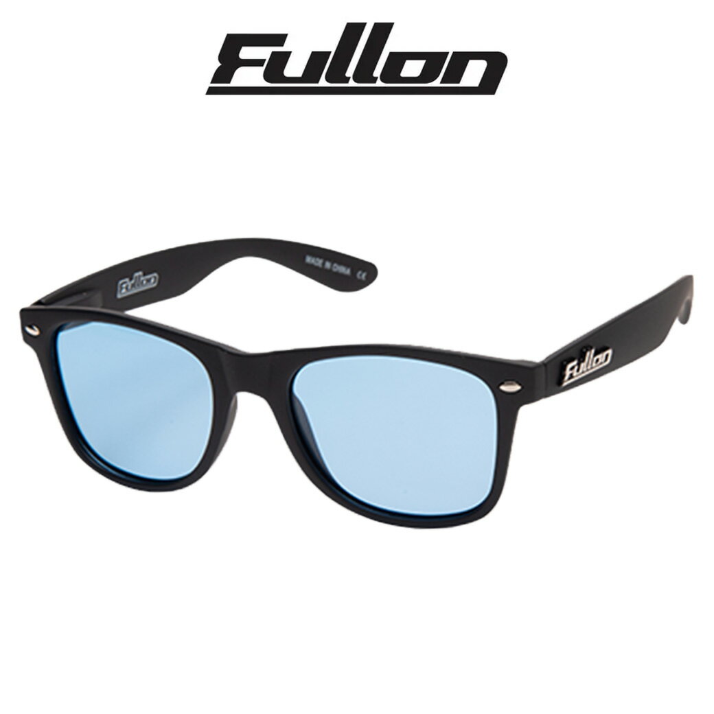 Fullon(フローン) 偏光サングラス Rubber Finish fbl039-15/フレーム : Matte Black レンズ : Light Blue 偏光 小ぶりウェリントン型 釣り ドライブ アウトドア用 紫外線対策 UVカット メンズ・レディース セレクト雑貨ムー