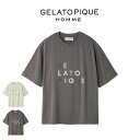 ジェラートピケ オム GELATO PIQUE HOMME レーヨンロゴワンポイントTシャツ pmct251328 ジェラピケ メンズ パジャマ ルームウェア ...