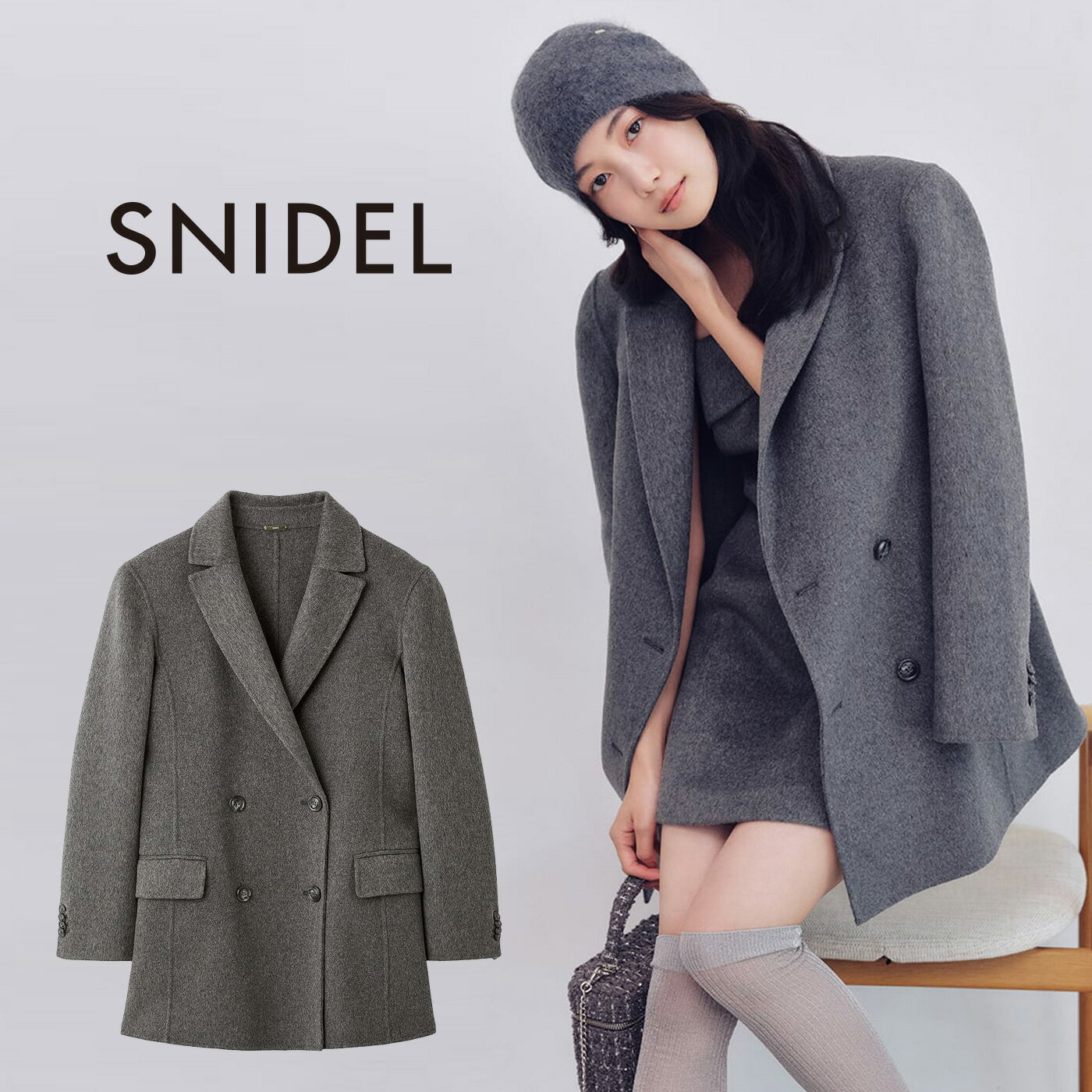 スナイデル SNIDEL テーラーリバージャケット swfj255033 レディース アウター ダブルボタン ベーシック シンプル 羽織り 2025冬 セレクト雑貨ムー【P10】